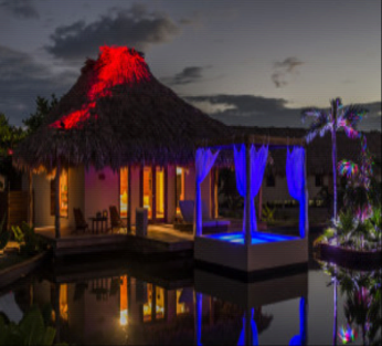 Gay belize Lake Villa night 300x200 1